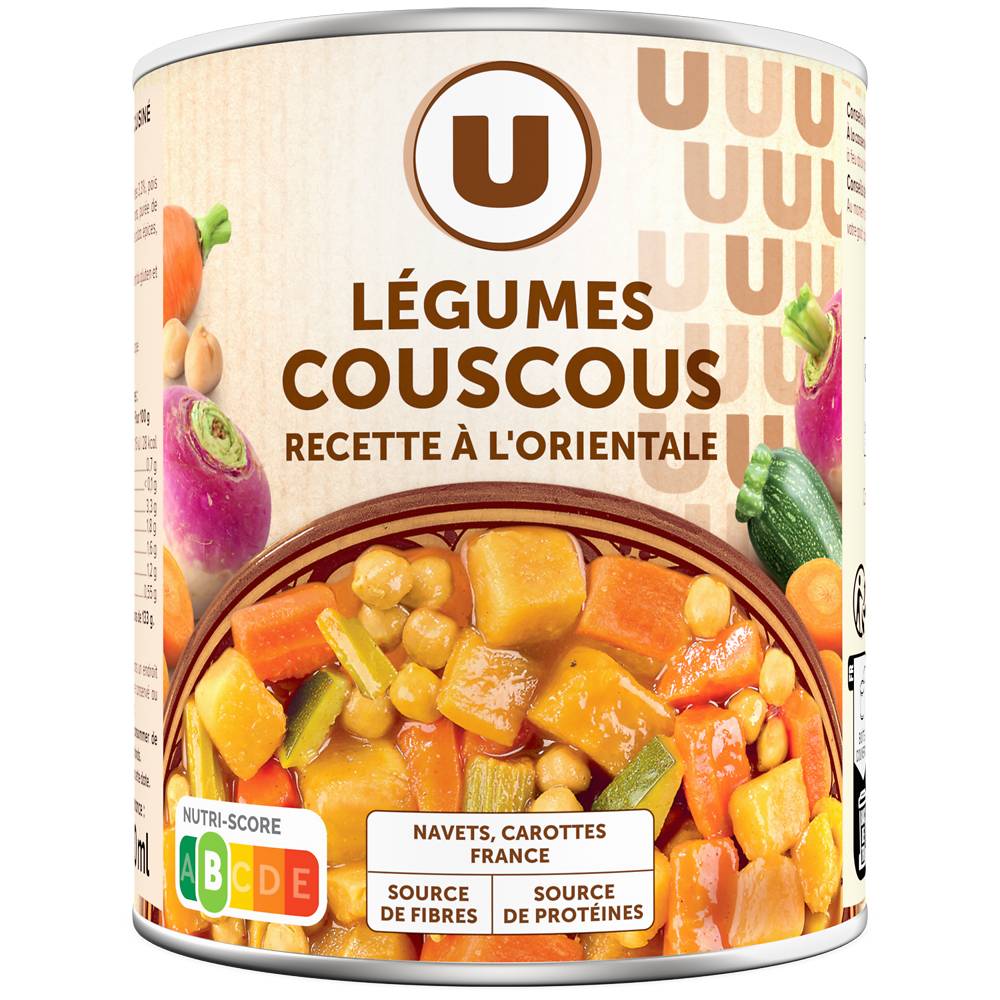 U - Légumes pour couscous recette à l'orientale