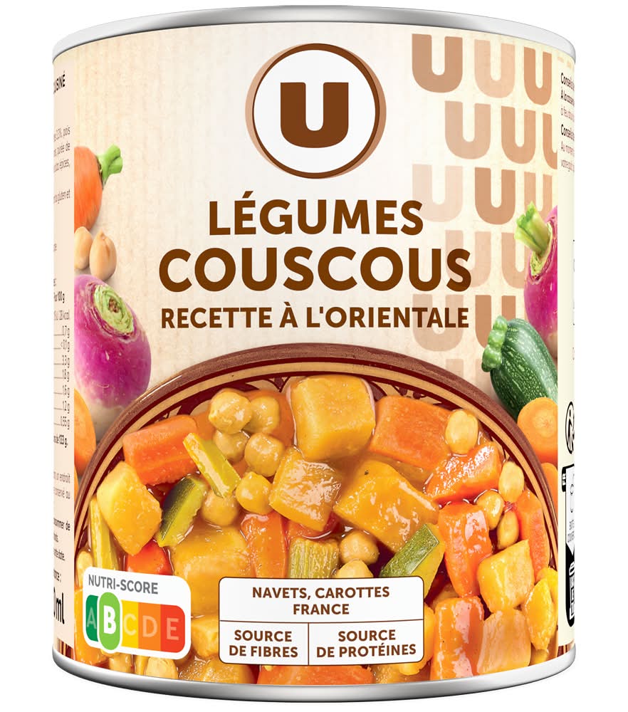 Les Produits U - Légumes pour couscous recette à l'orientale (800g)