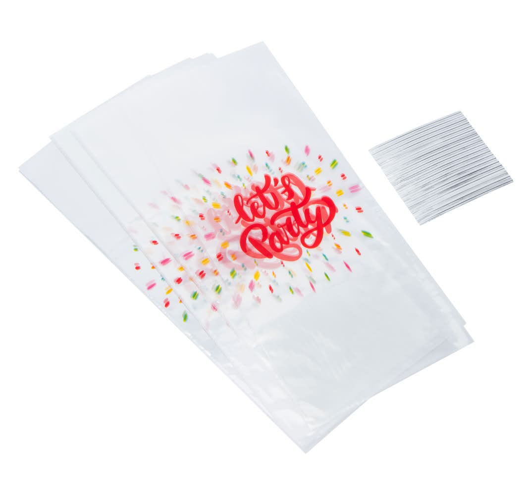 Party Favor Cello Bags 20-Count Let’s Party