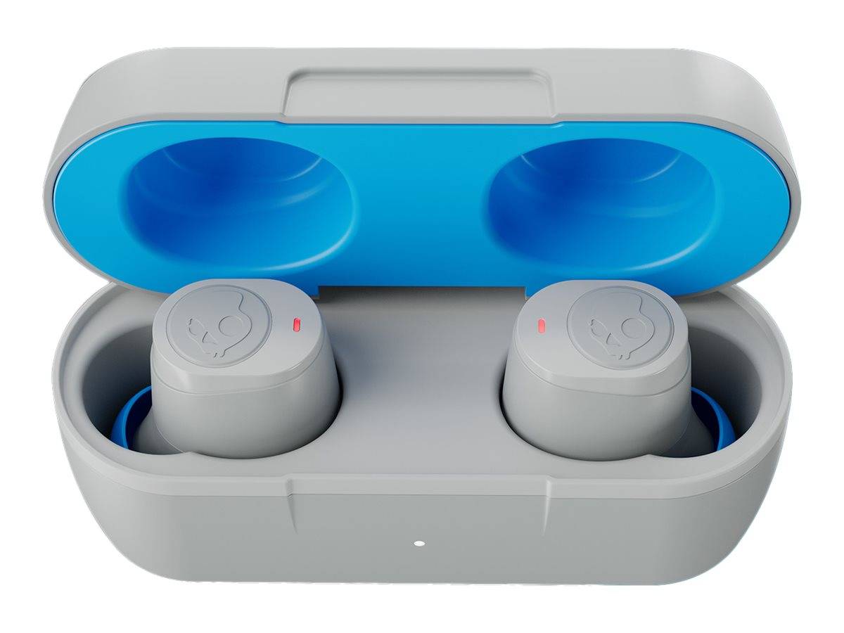 Skullcandy Jib True Wireless Stereo Bluetooth Earbuds, Light Gray Blue