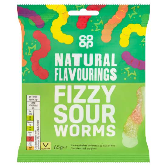 Co-Op Vegan Sour Worms 65g