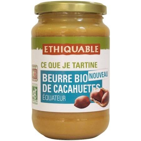 Beurre de cacahuètes bio ETHIQUABLE - le bocal de 350 g
