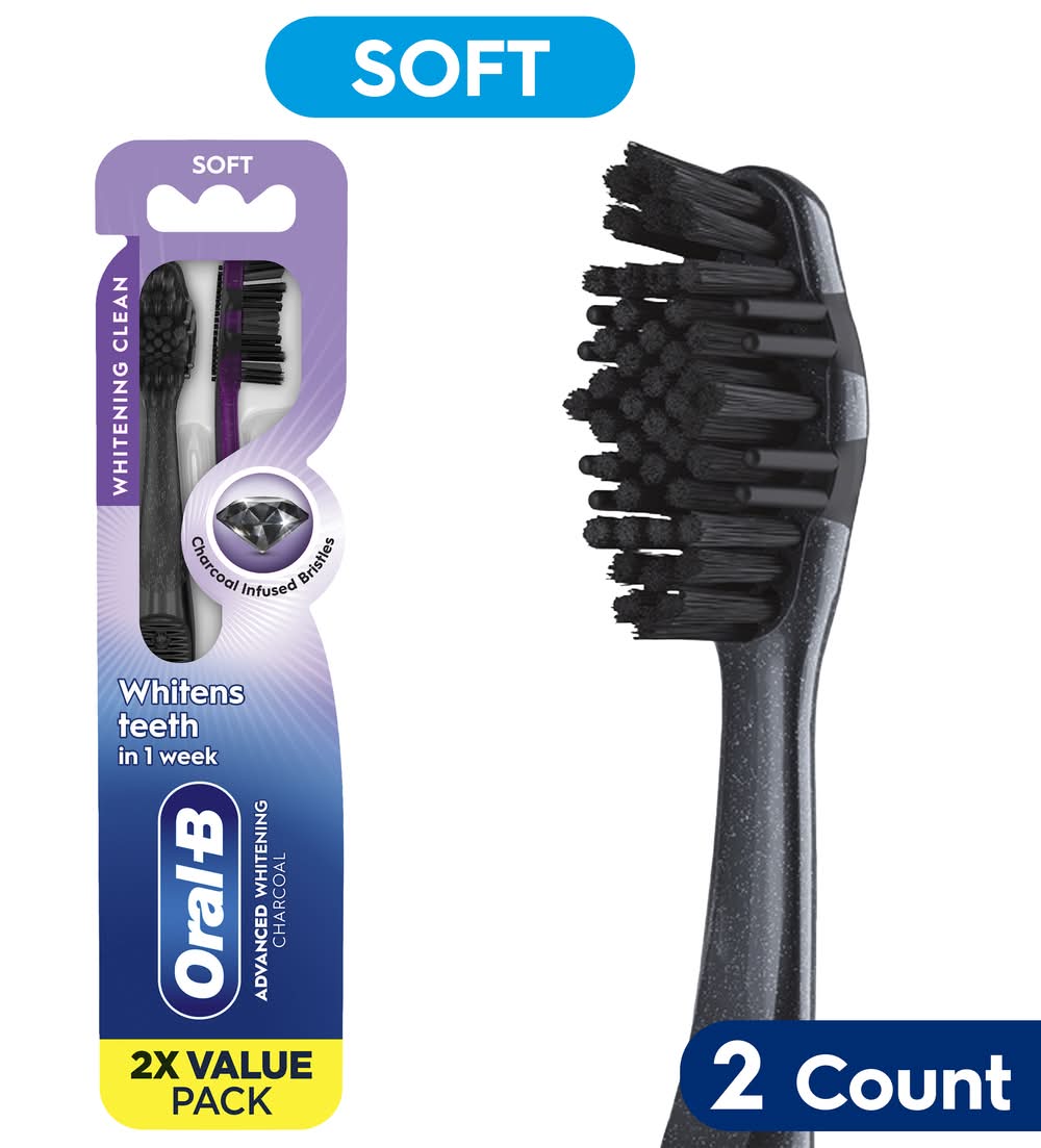 Oral-B Charcoal Soft Toothbrushes Value pack (2 ct)
