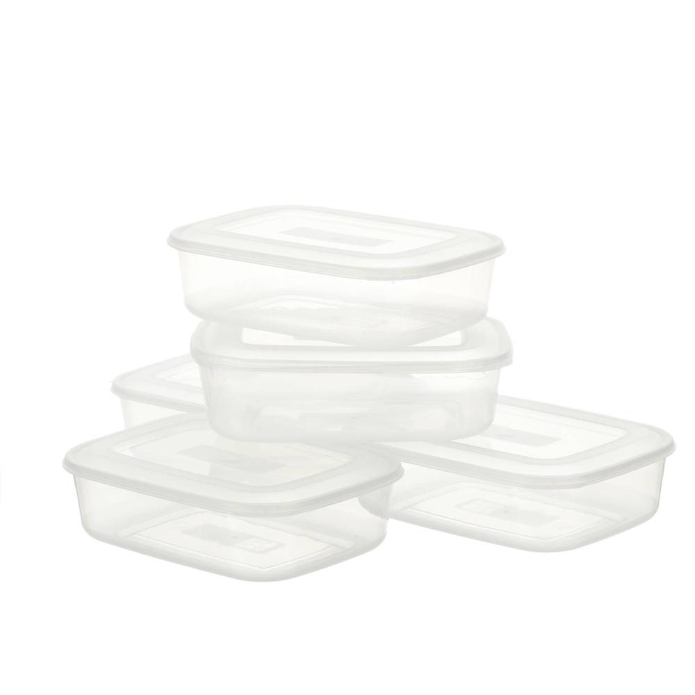 Sainbury's Home Basics 1L Storage 5Pk