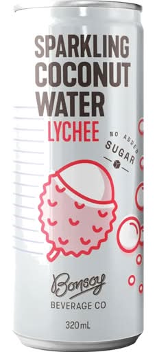 Bonsoy Sparkling Coconut Water, Lychee (320mL)