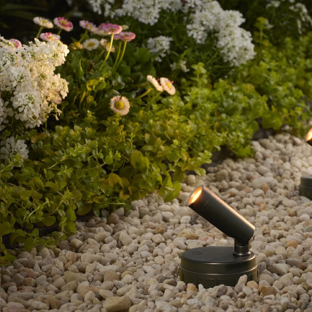 Harbor Breeze 2 -Pack 80 -Lumens Black Battery-operated LED Outdoor Path Light Kit 3000-K