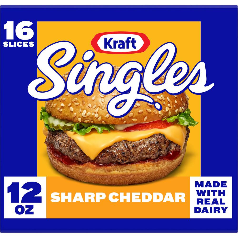 Kraft Sharp Cheddar Cheese Singles (16 ct)