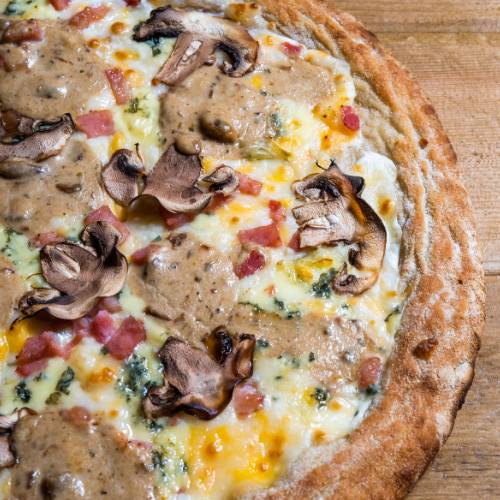 Pizza Bacon e funghi