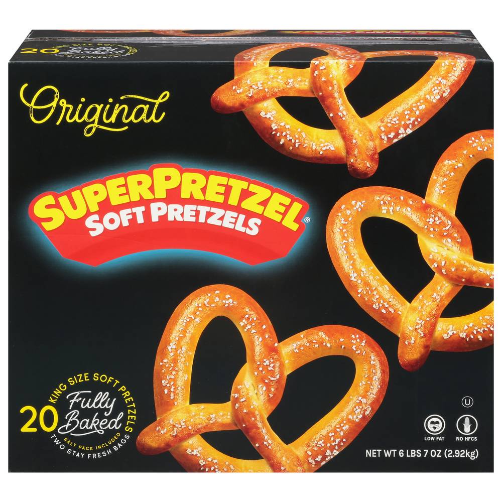 J&J Superpretzel King Sized Soft Pretzels (20 ct, 5 oz)