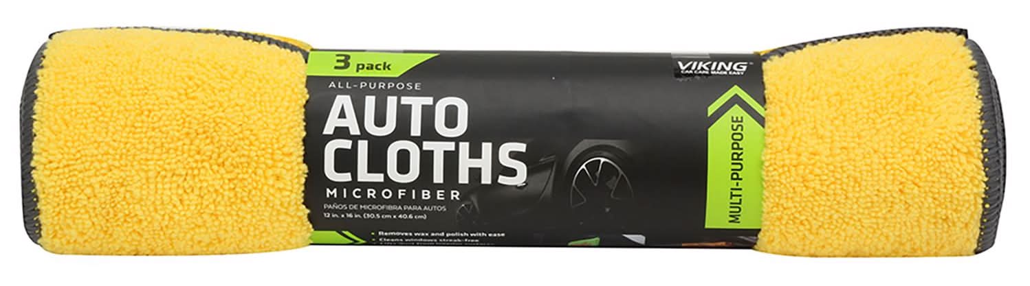 Viking 16 In. L X 12 In. W Microfiber Auto Cleaning Cloth 3 Pk