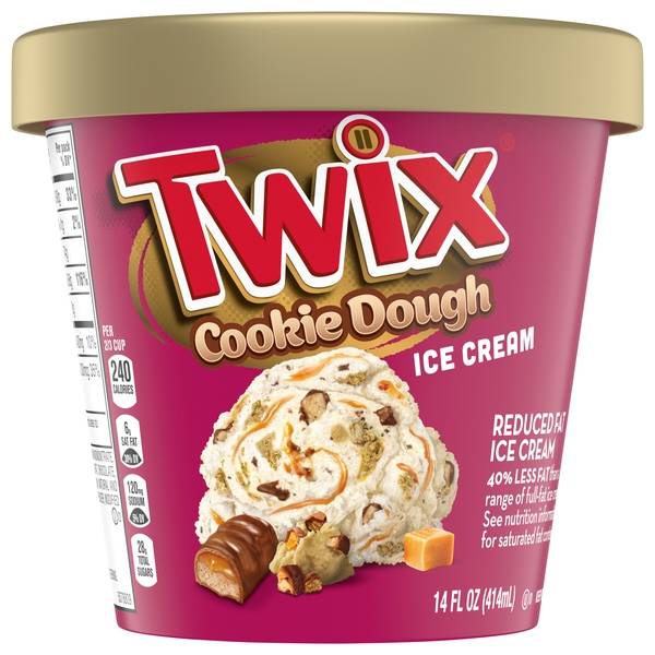 Twix, Ice Cream, Reduced Fat, Cookie Dough