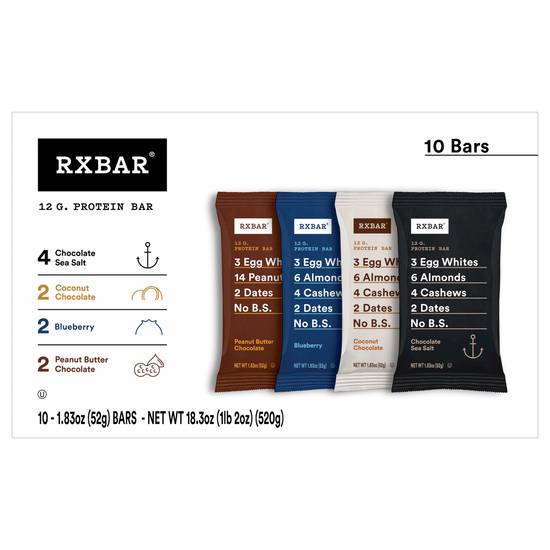 Rxbar Whole Food Protein Bars (10 ct)