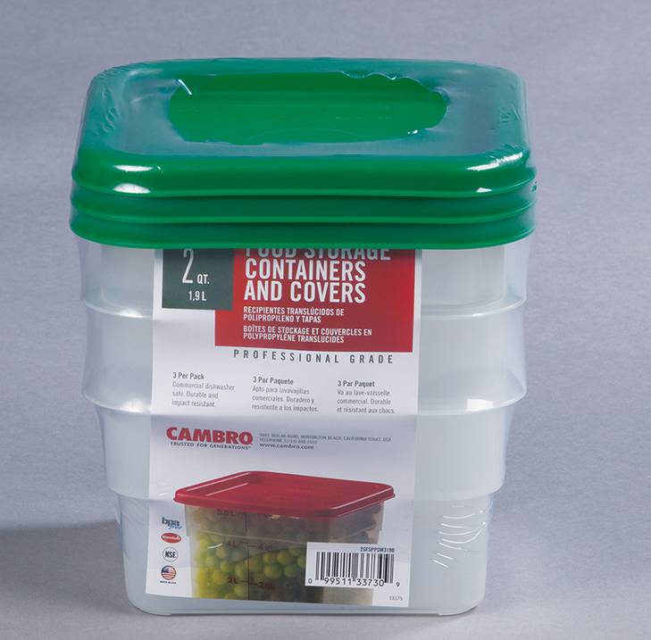 Cambro - 2-Qt Container - 3-pack (4X3|4 Units per Case)