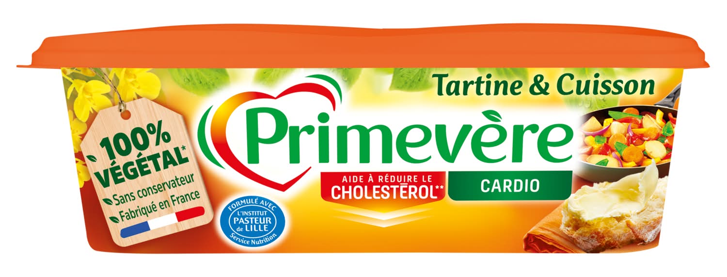 Primevere - Margarine doux végétal tartine et cuisson (250g)