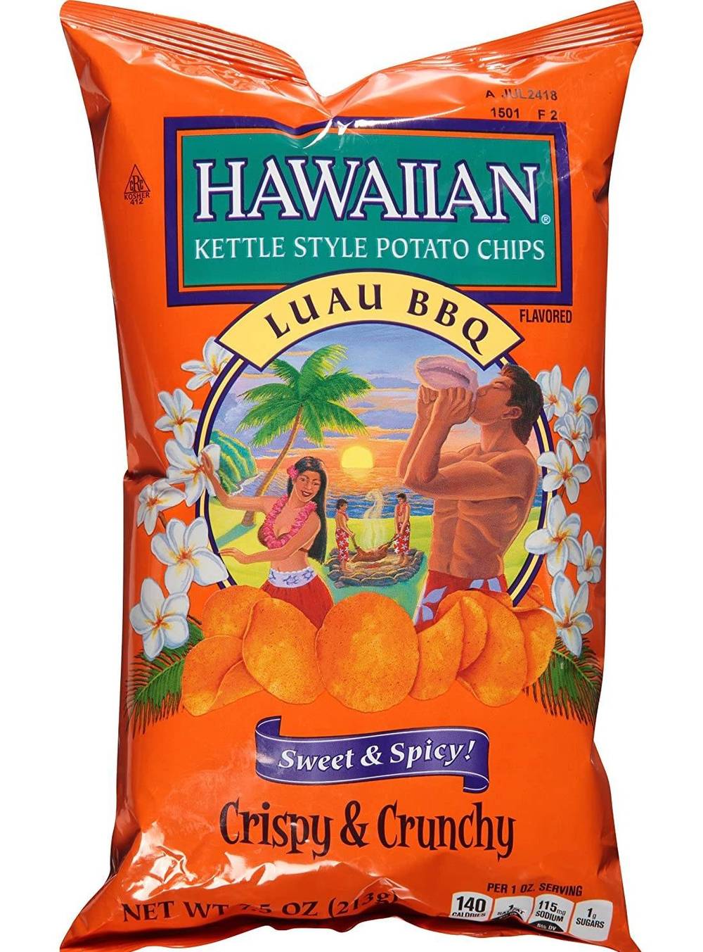 Hawaiian(Tm) Kettle Style Potato Chips:Luau BBQ
