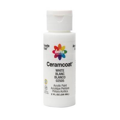 Delta Ceramcoat Acrylic Craft Paint, White (2 fl oz)