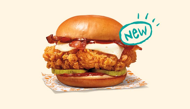 Honey BBQ Bacon & Cheese Chicken Sandwich