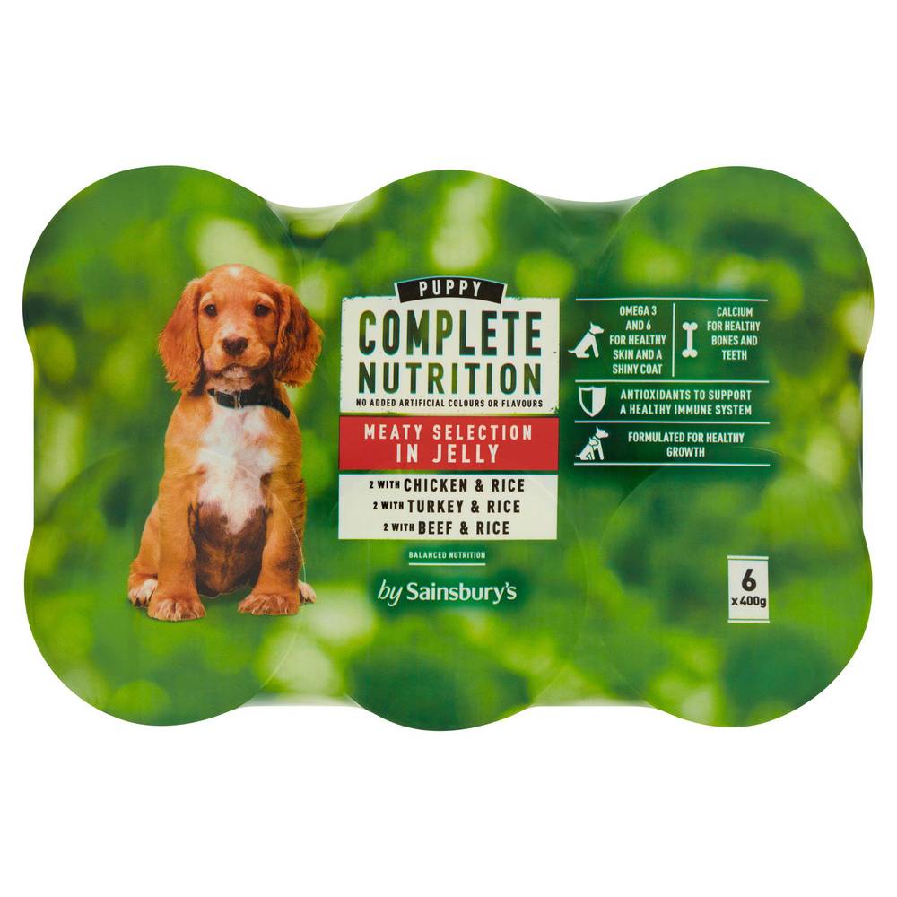 Sainsbury's Complete Nutrition Puppy Food Meat Selection in Jelly 6 x 400g