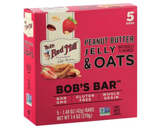 Bob's Red Mill · Peanut Butter Jelly & Oats Bob's Bar (5 bars)