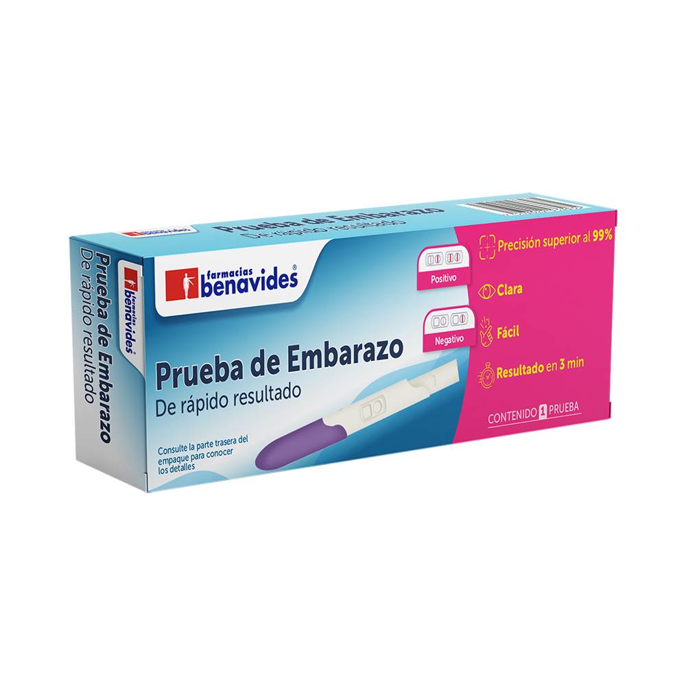 Farmacias benavides prueba de embarazo (1 pieza)