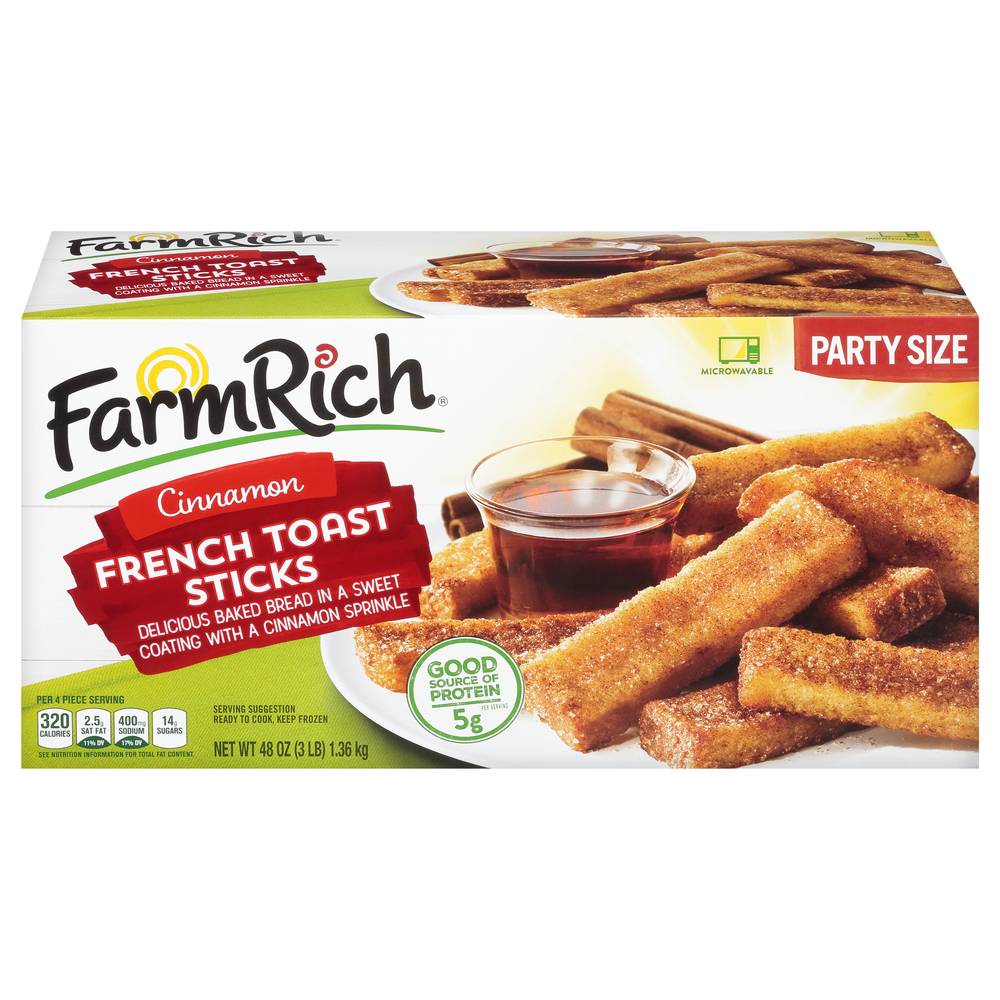 FarmRich Cinnamon French Toast Sticks Party Size (3 lbs)