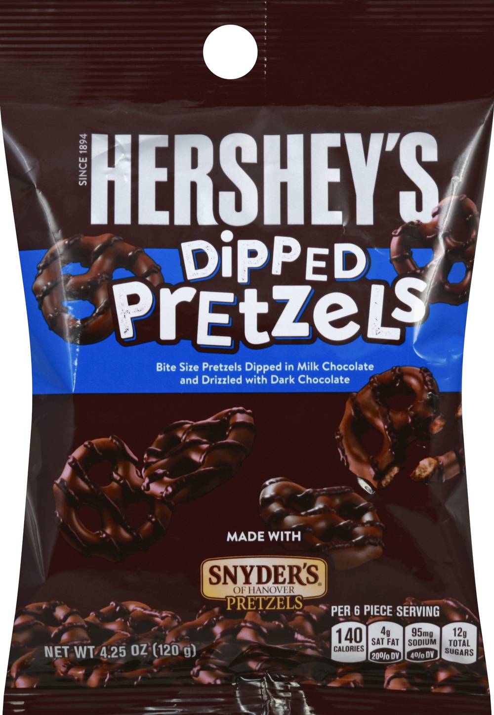 Hershey's Milk Chocolate Dipped Pretzels (4.3 oz)