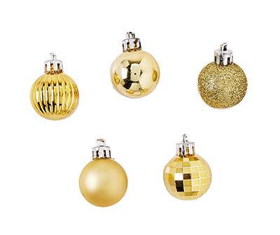 Gold Mini Ball Ornaments, 45-Pack