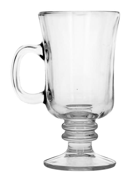 Glass Irish Coffee Mugs, Clear