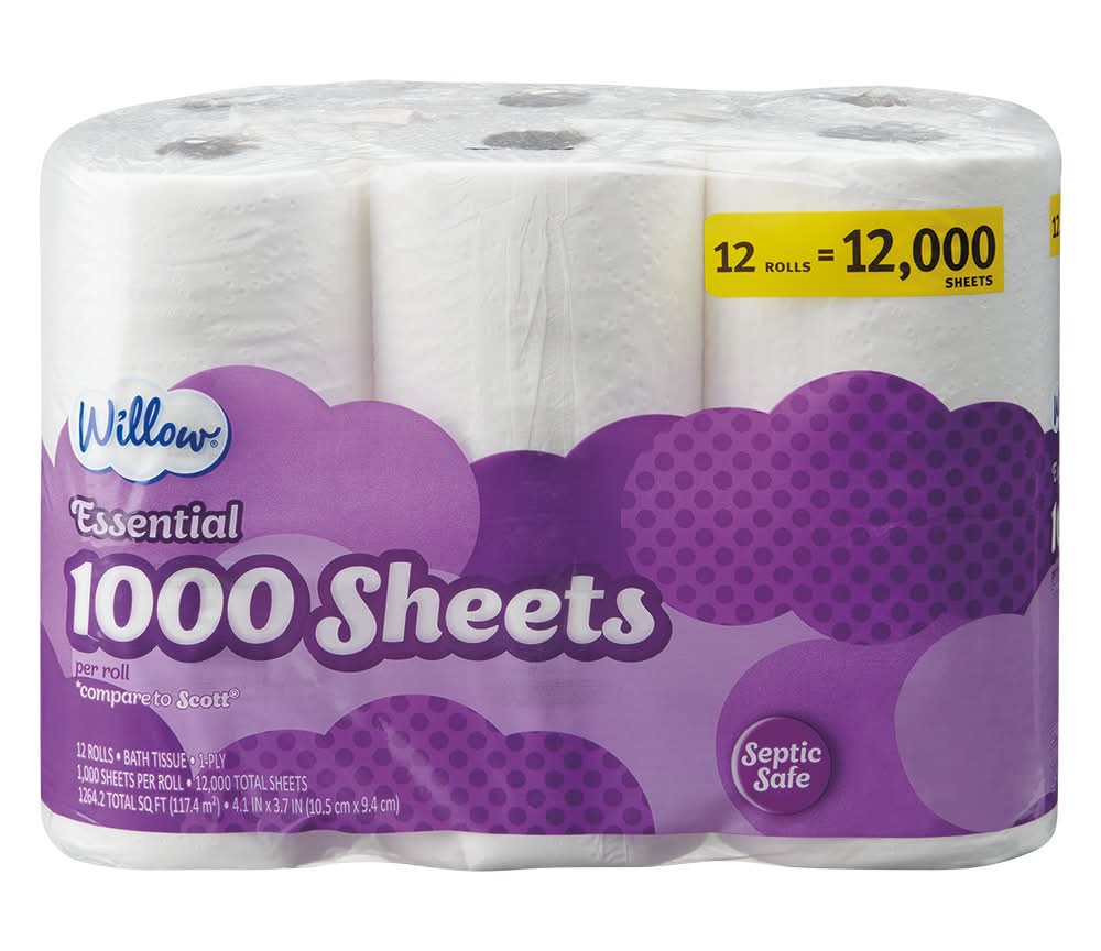Willow 1000 Sheet Bath Tissue