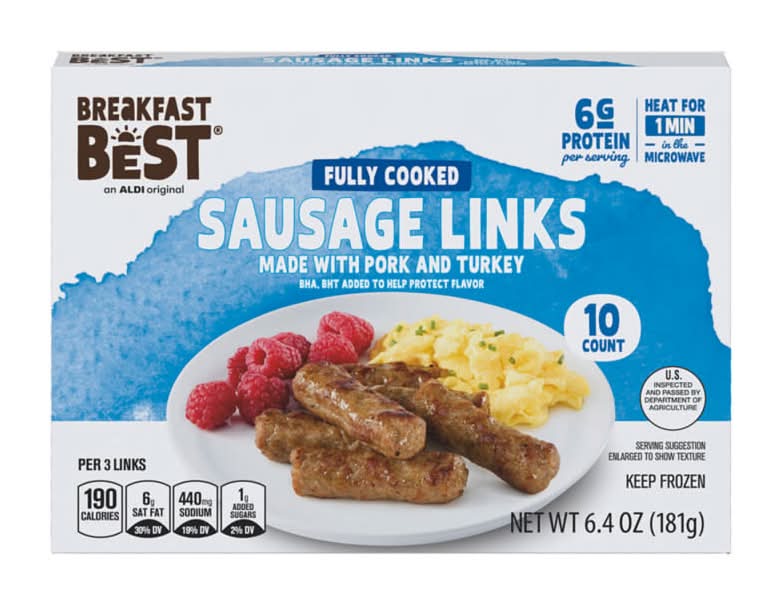 Breakfast Best Fully Cooked Heat N Serve Sausage Links, Original (6.4 oz, 10 ct)