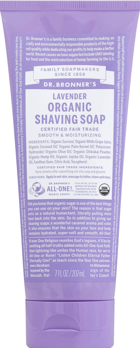 Dr. Bronner's Organic Lavender Shaving Soap