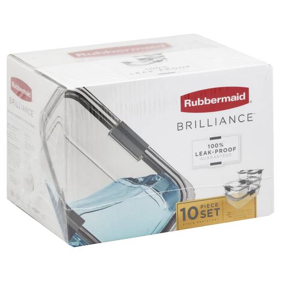 Rubbermaid Brilliance Leak-Proof Food Storage Containers Set (10 ct)