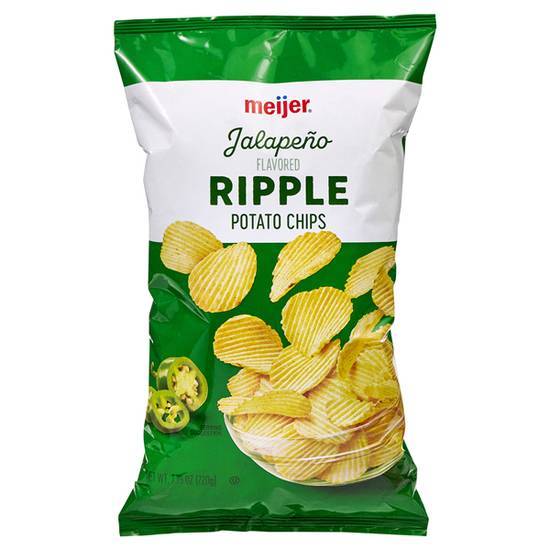 Meijer Ripple Jalapeno Potato Chips, 7.75 oz