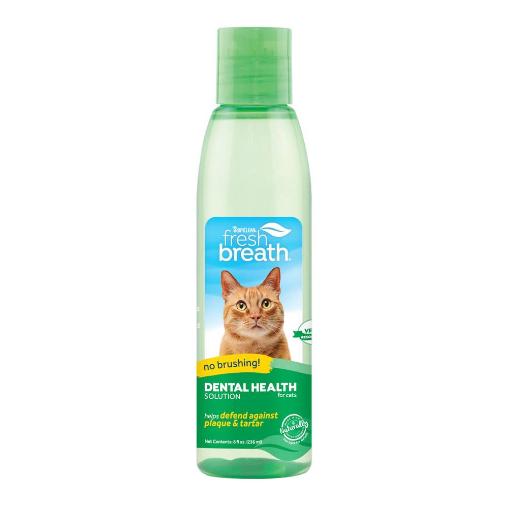 TropiClean Fresh Breath Oral Care Water Additive For Cats (Size: 8 Oz)