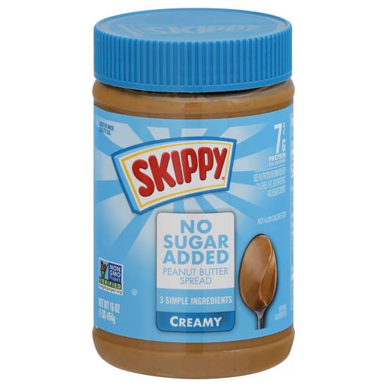 Skippy No Sugar Added Creamy Peanut Butter Spread