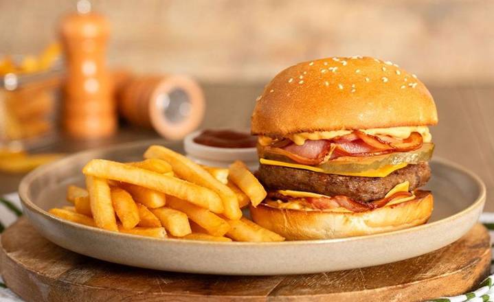 Beef Double Bacon & Cheese Burger