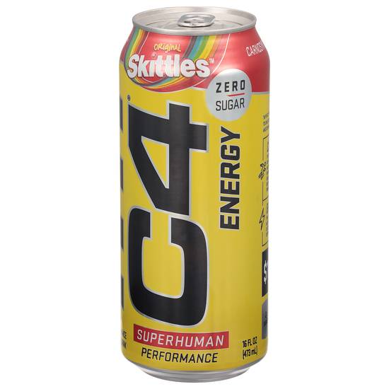 C4 Zero Sugar Original Skittles Energy Drink (16 fl oz)