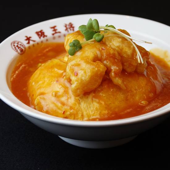 エビチリ天津飯 Crab Omelette on Rice with Chili Shrimp