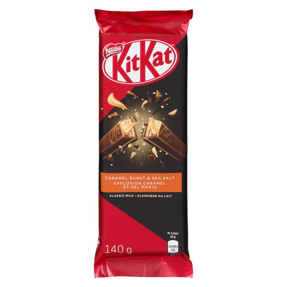 KitKat Tablette de chocolat au lait explosion caramel et sel marin
