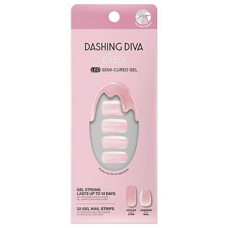 Dashing Diva Glaze Gel Art Studio False Nails, Light Tones (32 ct)