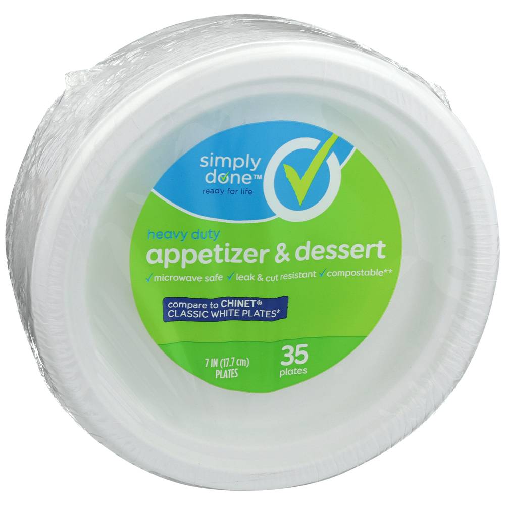 Simply Done Heavy Duty Appetizer & Dessert Plates 35 Ct