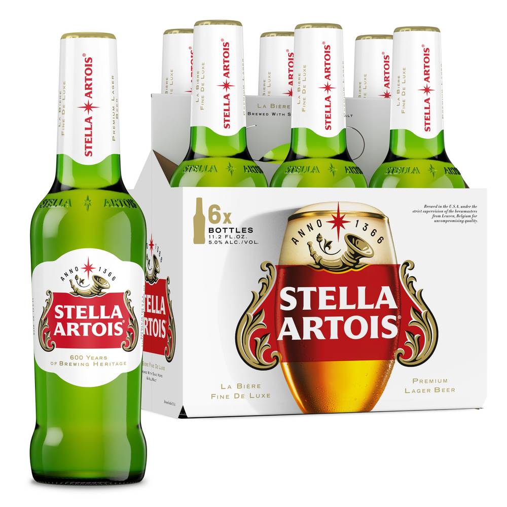 Stella Artois Belgian Pilsner Beer (6 pack, 11.3 fl oz)