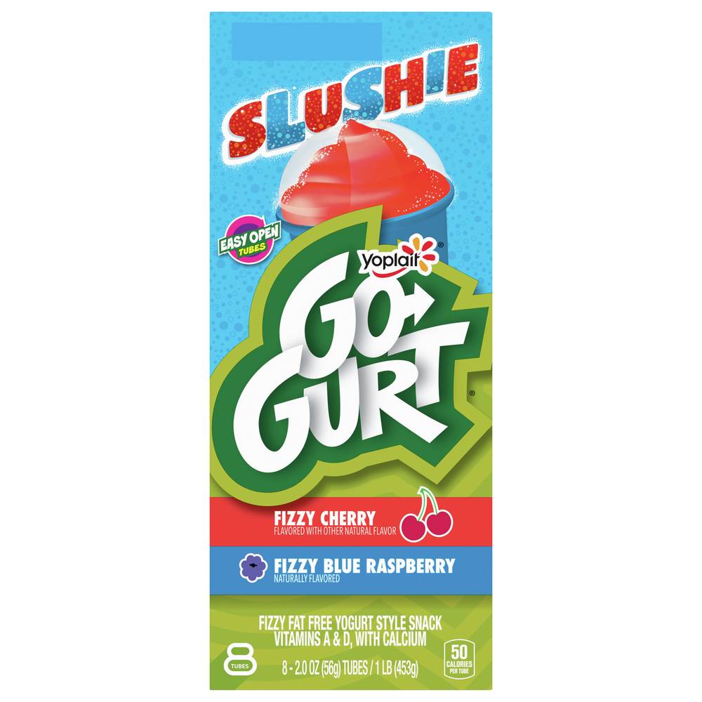 Yoplait Go Gurt Slushie Fizzy Blue Raspberry/Fizzy Cherry Yogurt (1 lbs)