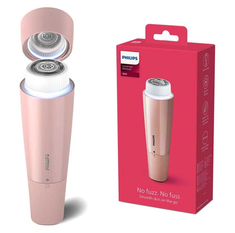 Philips Women, Lychee Pink, Facial Shaver Hair Remover 5000 Series Brr454/00