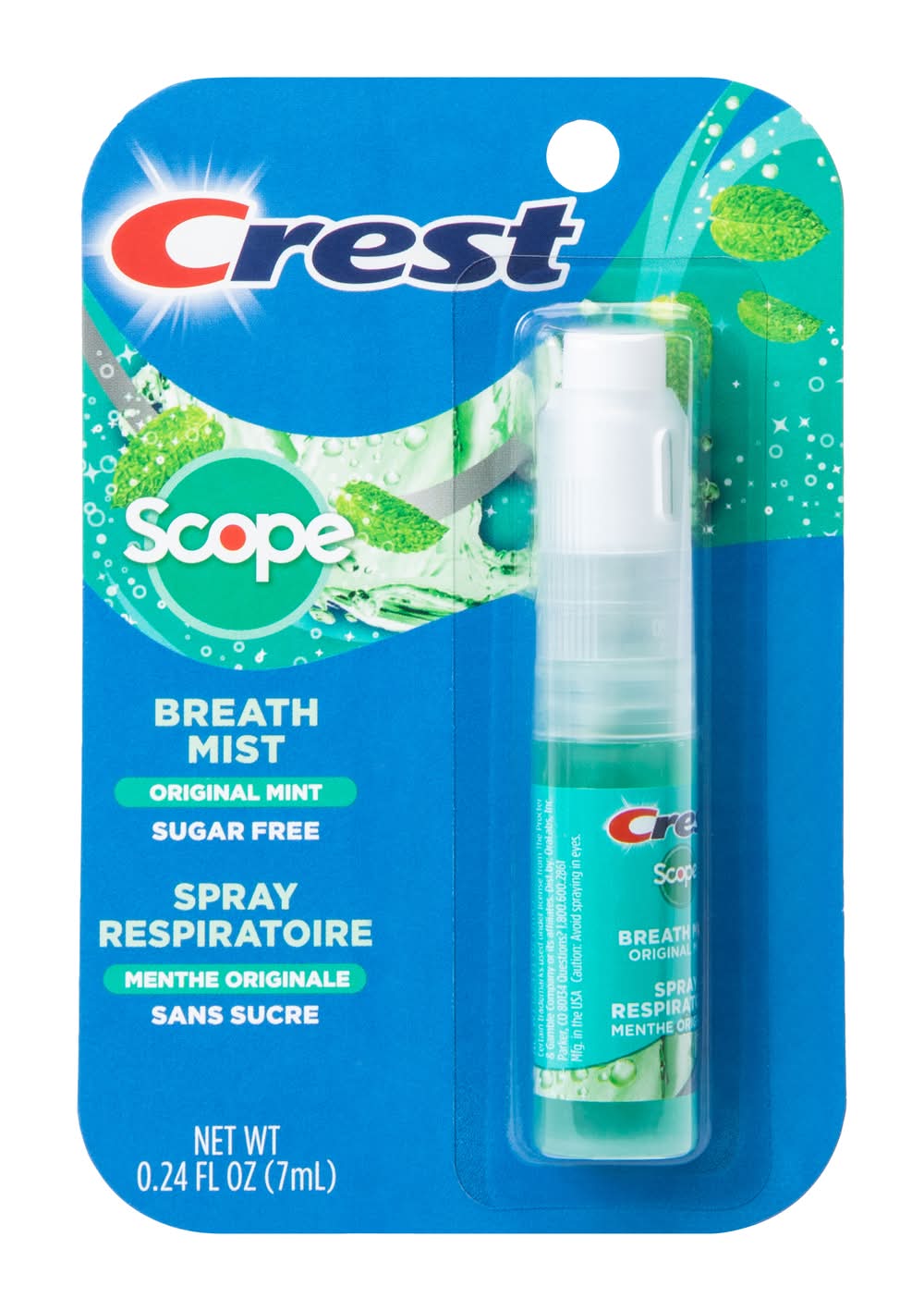Crest Scope Cool Peppermint Breath Mist 0.24oz Mint