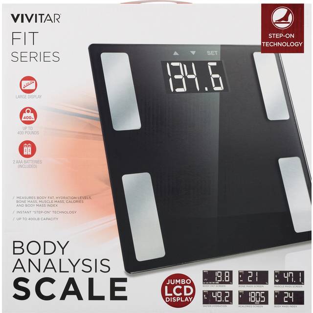 VIVITAR FIT SERIES BODY ANALYSIS SCALE W/ JUMBO LCD DISPLAY