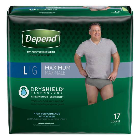 Depend Fit-Flex For Men Large Maximum Underwear (17 ct)