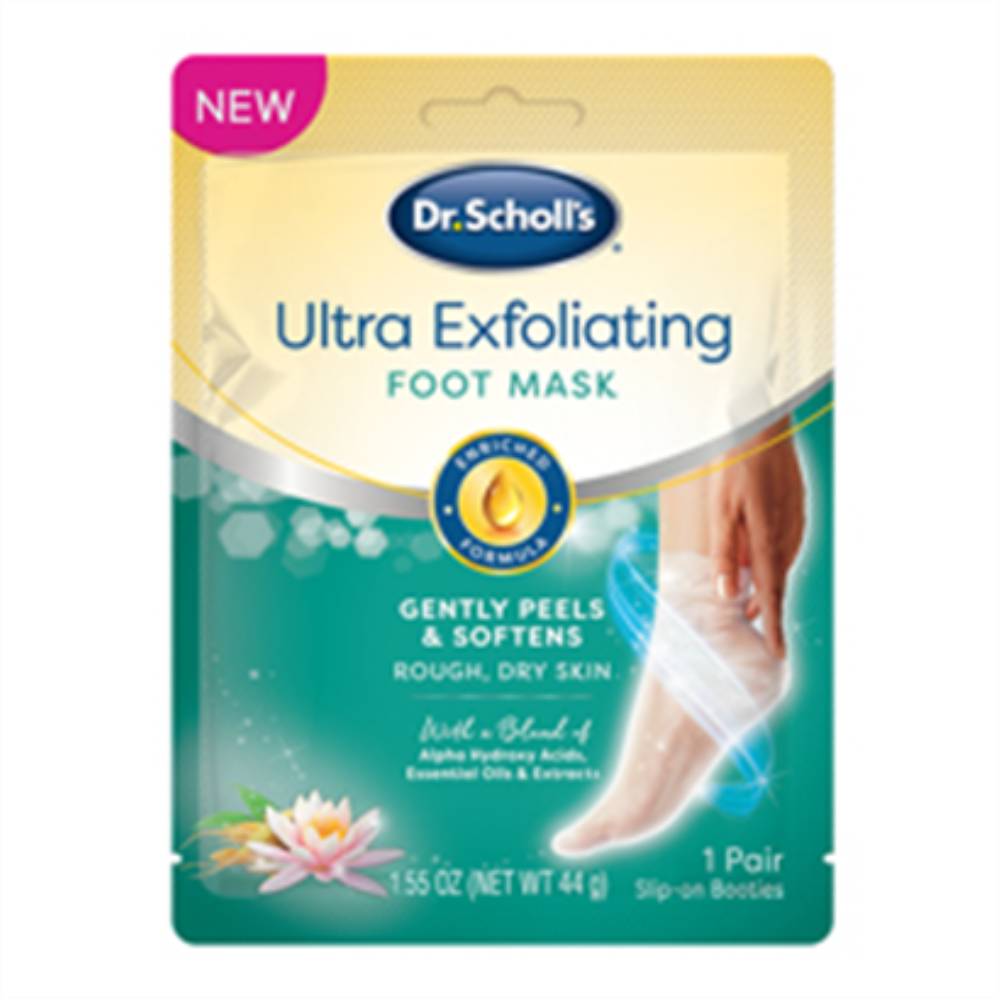 Dr. scholl's mascarilla para pies ultra exfoliante