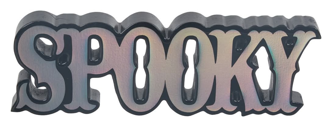 Halloween Iridescent Word Tabletop Decor 2 Assorted Styles