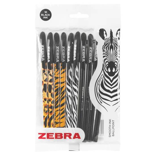 Zebra 10 Smooth Ink Ballpoint Black Ink